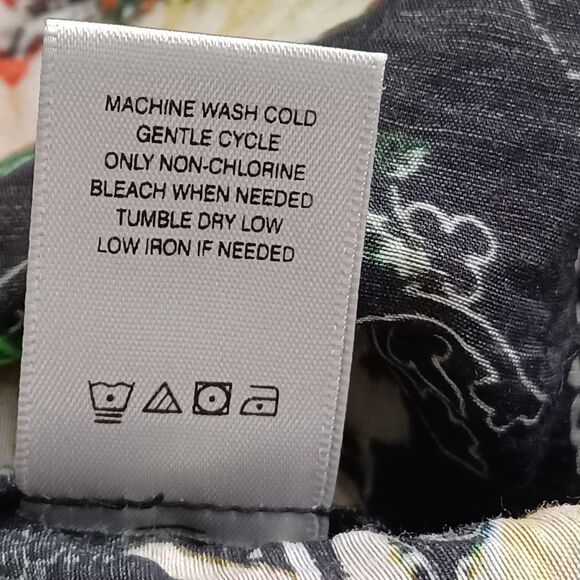 John Mark Top Womens Large Tunic Hummingbird Boho Artsy Floral Multicolor - Picture 10 of 10